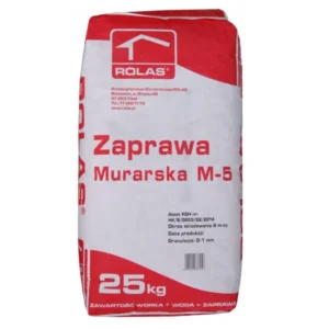 ROLAS M-5 Zaprawa murarska czerwony 25kg (48szt/pal)