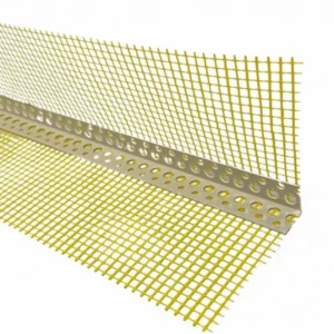 Narożnik perforowany 3m aluminiowy z siatką żółtą