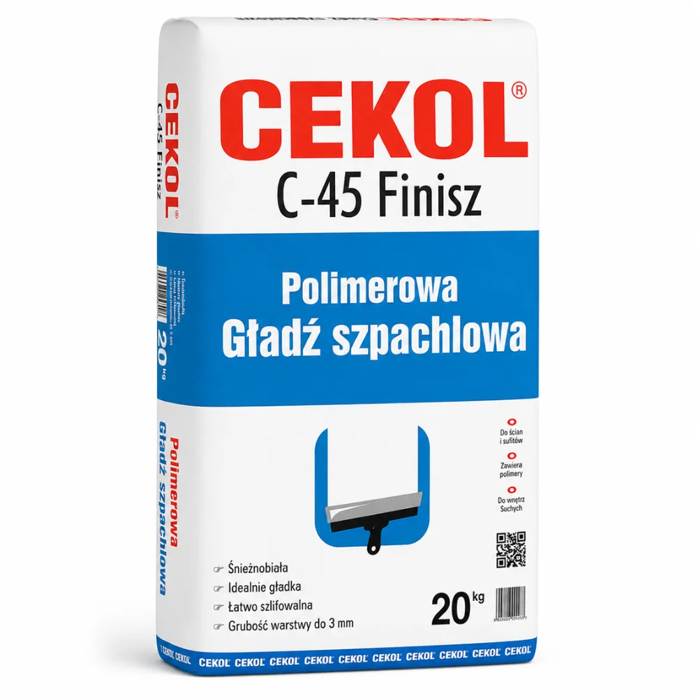 CEKOL C-45 FINISZ Polimerowa gładź szpachlowa 20kg
