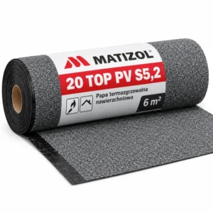 MATIZOL 20 TOP PV S5,2 Papa termozgrzewalna nawierzchniowa 5,2 mm szara, 6 m²/rol.