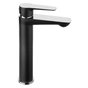FERRO ADORE BLACK/CHROME bateria umywalkowa stojąca nablatowa