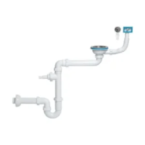 McALPINE WHB1-32 syfon umywalkowy niski 1 1/4" × 32 mm z membraną silikonową, oszczędzający miejsce