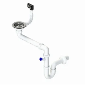 McALPINE syfon brodzikowy KLIK-KLAK 40/50 mm, czarny mat, pokrywa mosiężna Ø70 mm
