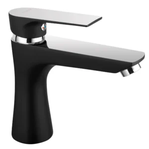 FERRO ALGEO SQUARE bateria umywalkowa czarny/chrom
