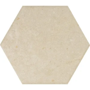 TUBĄDZIN DOMINO BIHARA BEIGE HEX Płytka ceramiczna dekoracyjna 11 × 12,5 cm, beżowa matowa, 0,38 m²/opak.