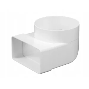 AWENTA Kolano łącznikowe 90° kanału płaskiego 55 × 110 mm / Ø100 mm białe
